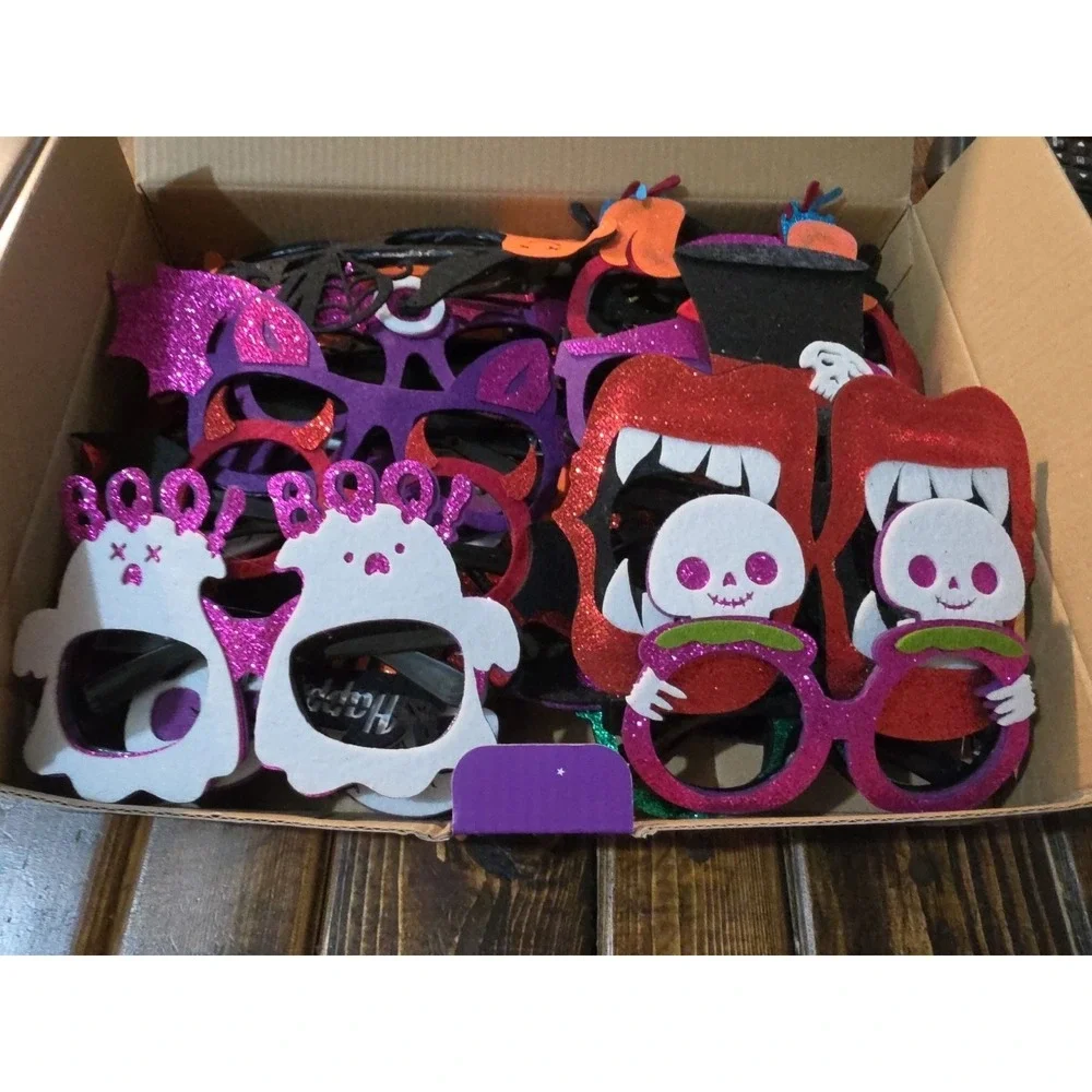 Glitter Halloween Party Glasses for Kids, Multi-Color‎ 24 Pices